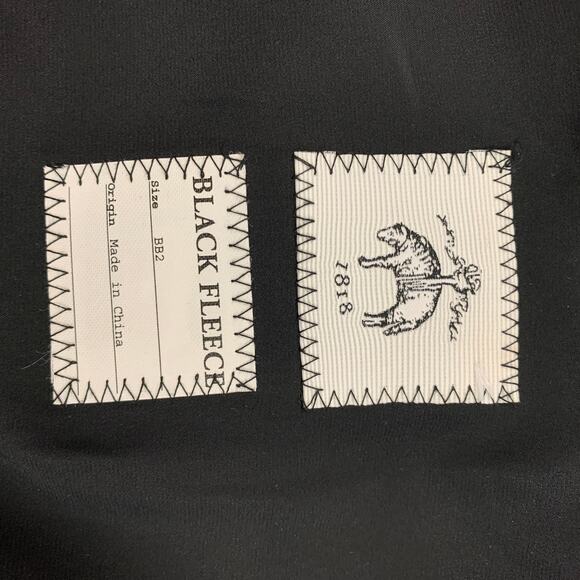 BLACK FLEECE Size M Black Cotton Blend Lace Cropped Jacket - Picture 5 of 5